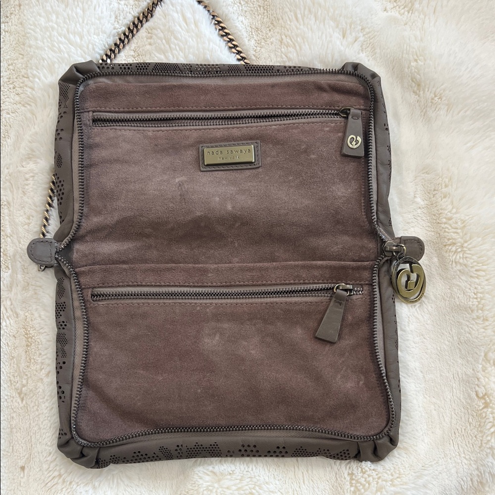 Nada Sawaya Elegant Brown Suede Women's Bag